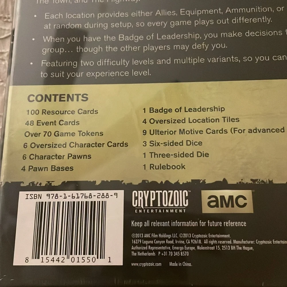 AMC The Walking Dead Board Game - New Still in the original Wrapper - Picture 3 of 11